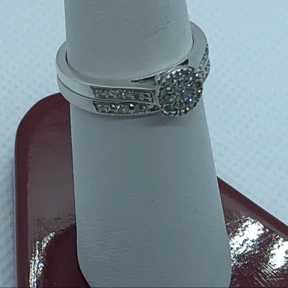 NWT: .2 CTTW DIAMOND / .925 SS BRIDAL SET SIZE 7 - Picture 3 of 15